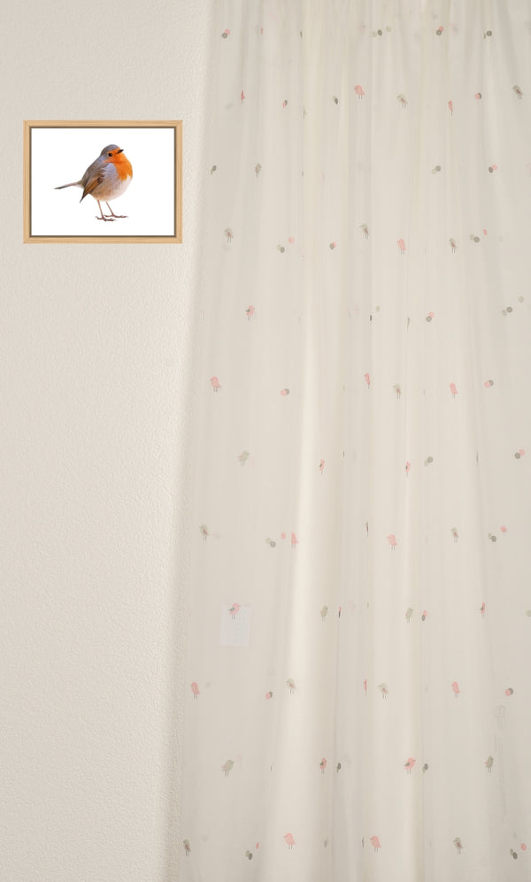 Day curtain pink grey Lotta "Bird"