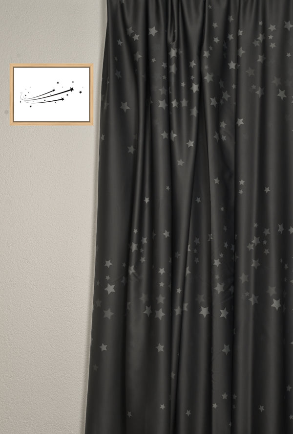 Blackout curtain "Stars" anthracite Hunter
