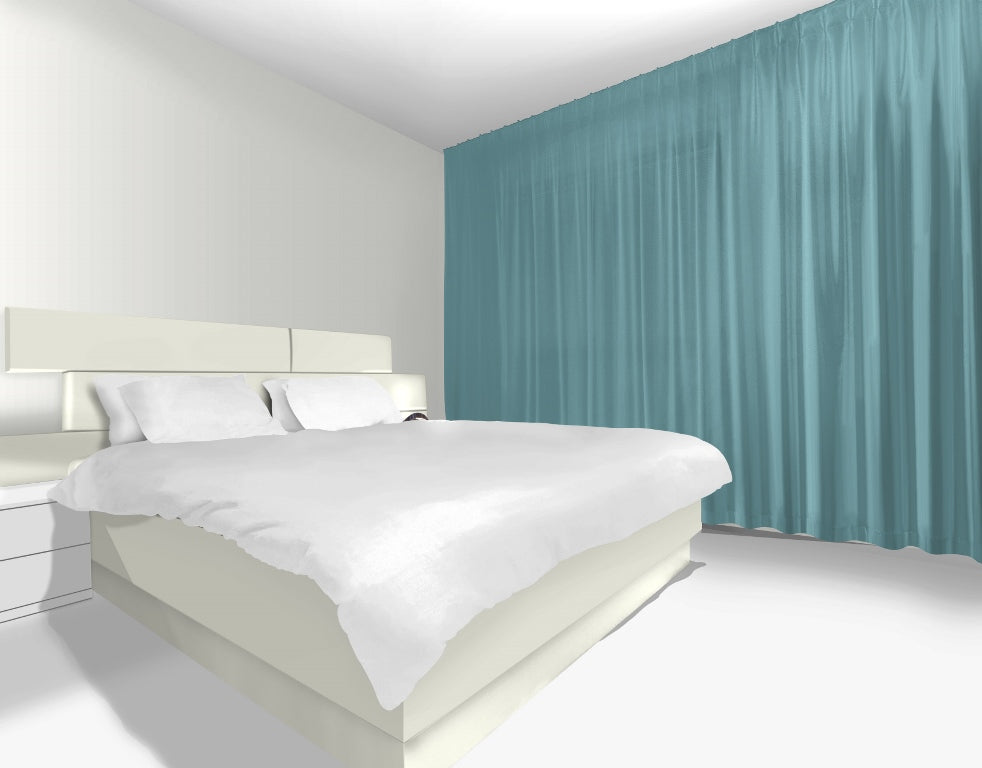 Turquoise blackout curtain Claas