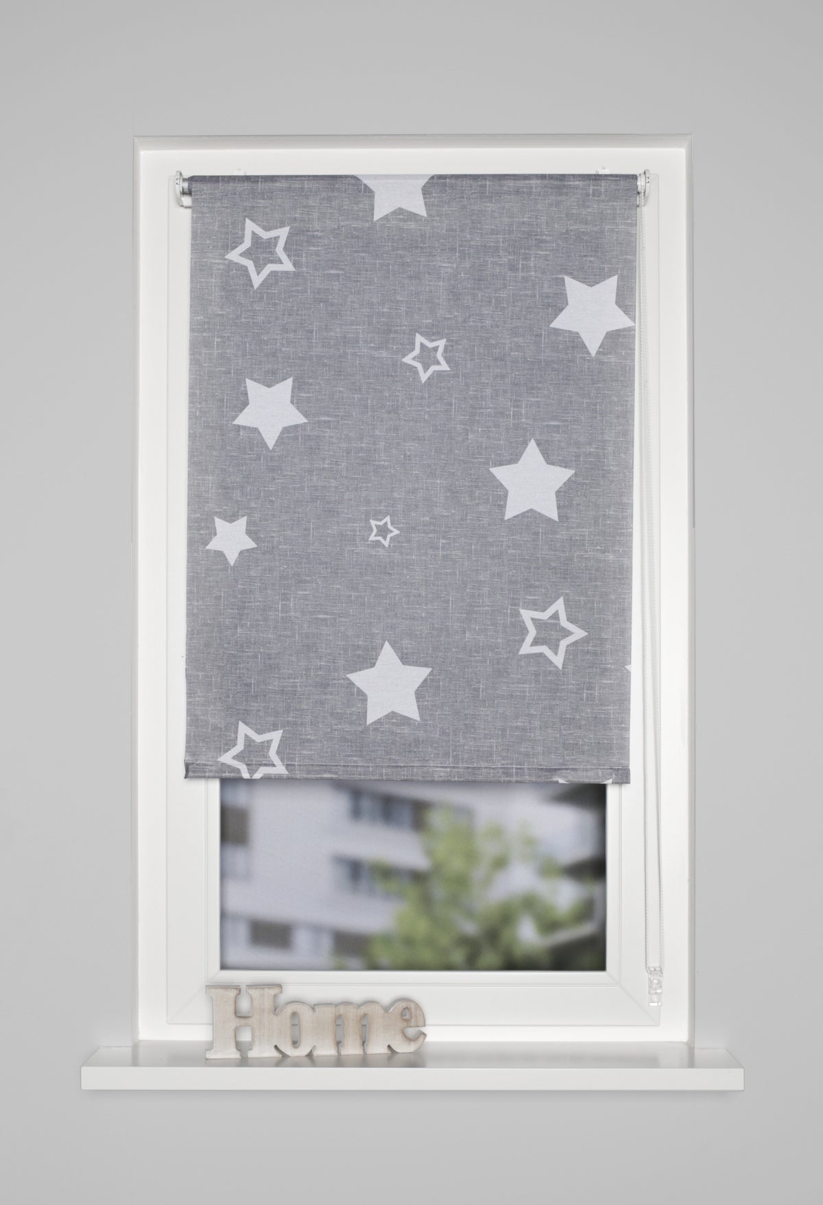 Roller blind grey Biasca 80x150
