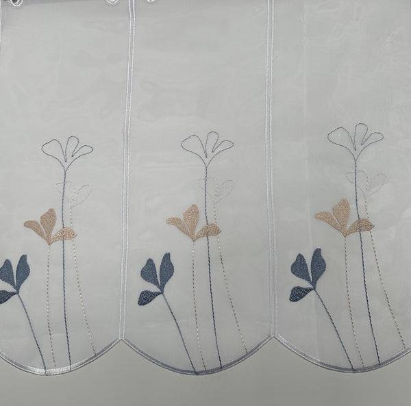 Short curtain blue Biao