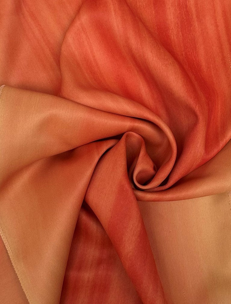 Dissification rideau orange steppe "Gradient de couleur"