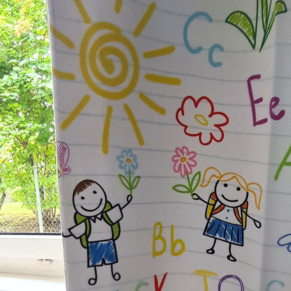 Blackout curtain, colorful, School "School"
