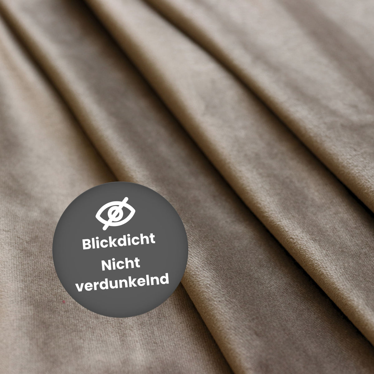Night curtain "Velvet curtain" light brown Velvet