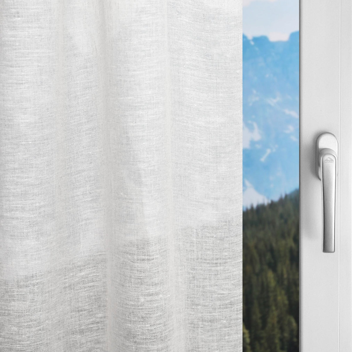 "Linen curtain" day curtain off-white Juist