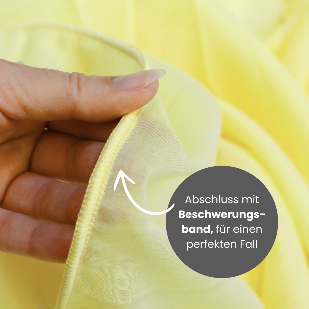 Day curtain, soft lemon yellow, Elvira