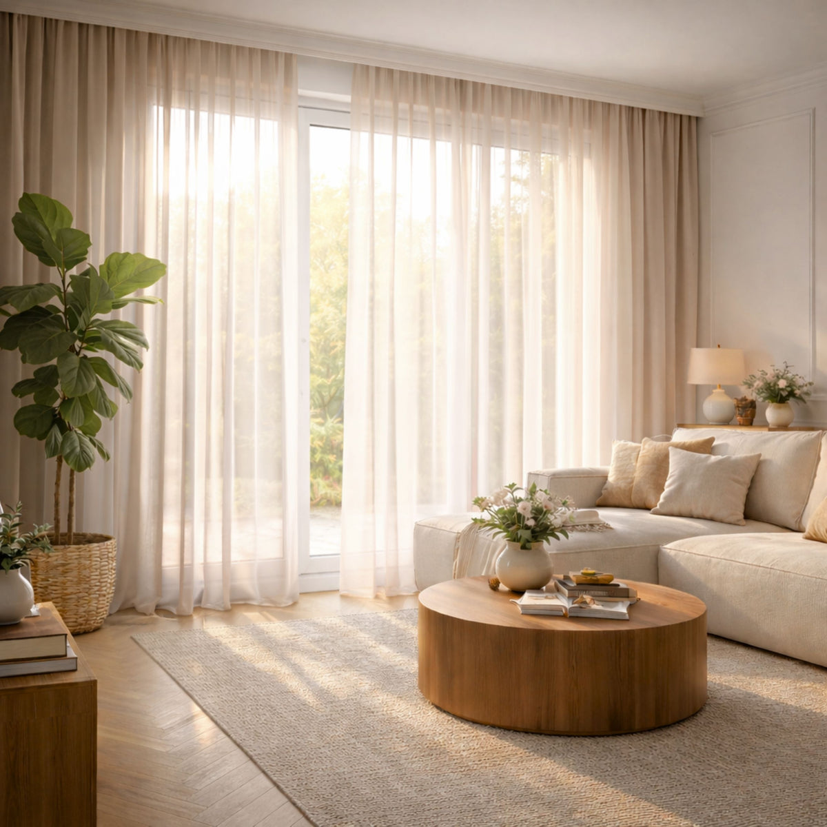 Rideau de jour beige Marit