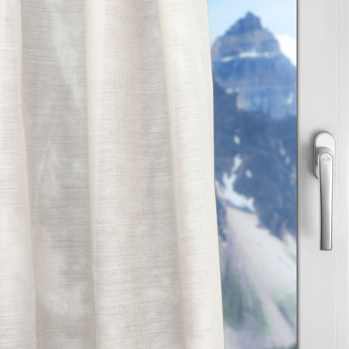 Rideau de jour beige marron Tilly