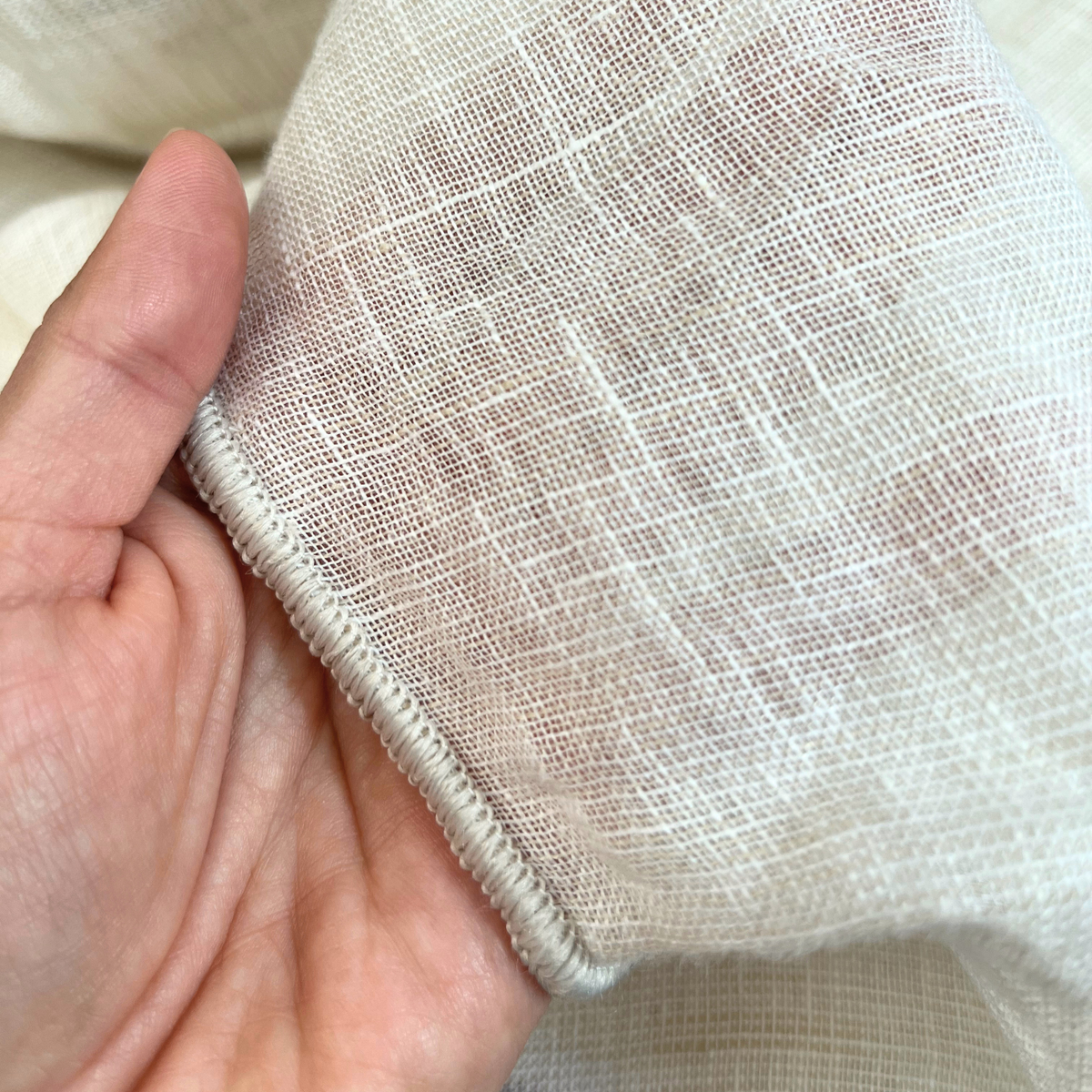 Linen curtain beige Senna