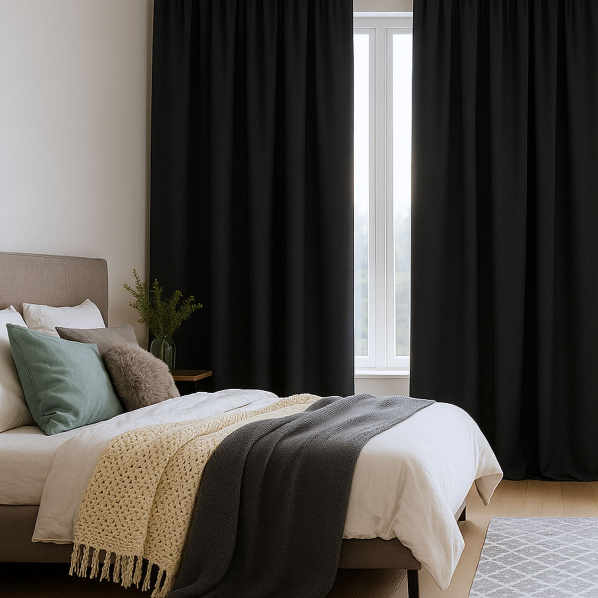 Rideau de l'appareil "rideau acoustique" Black Viktoria