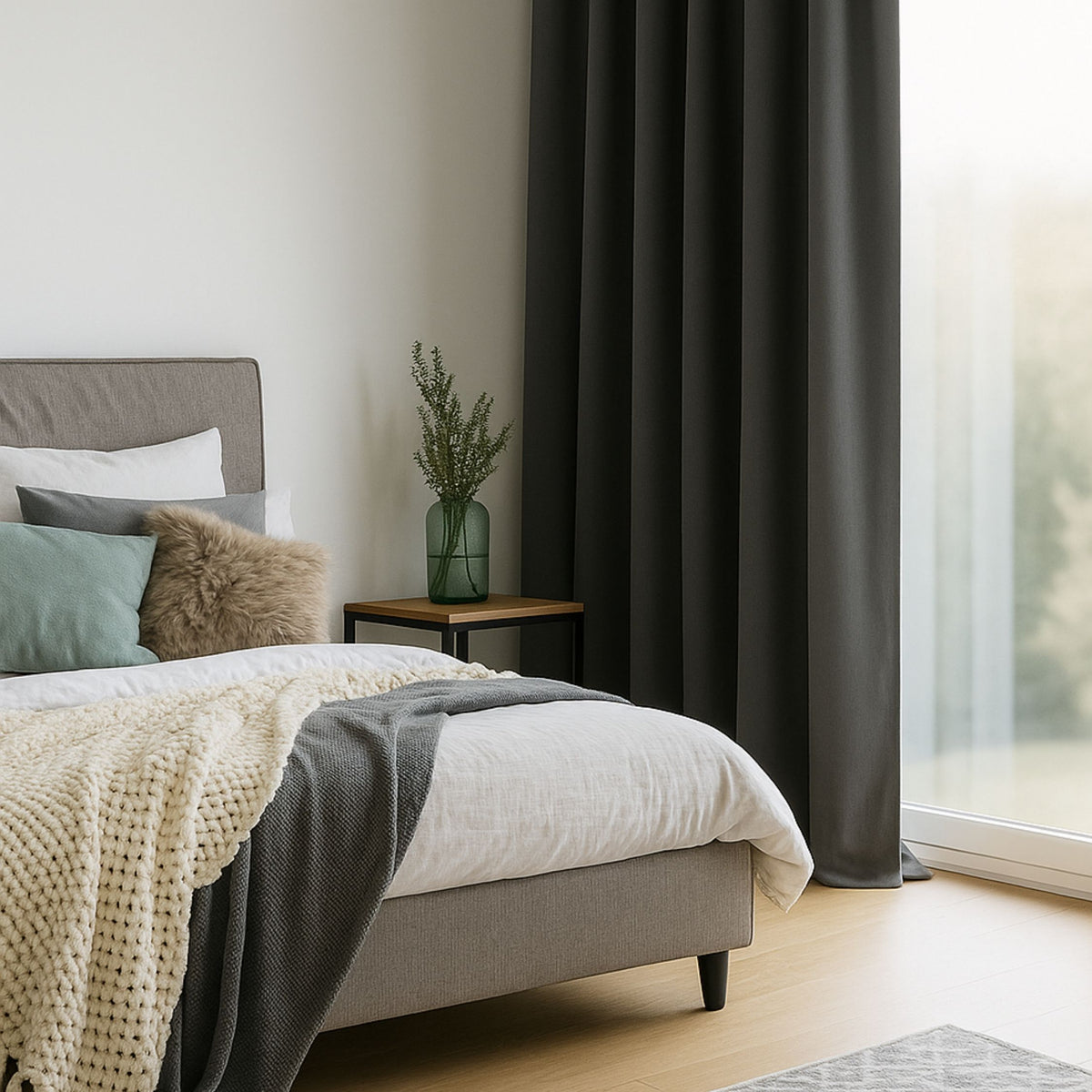 Blackout curtain "acoustic curtain" dark grey Victoria