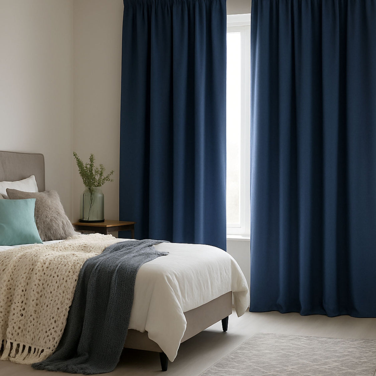 Rideau de dégoût "rideau acoustique" viktoria bleu foncé