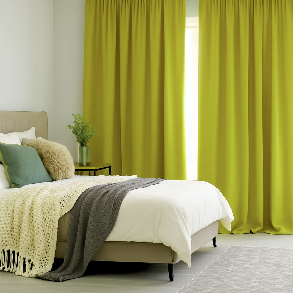 Blackout curtain "acoustic curtain" mustard yellow Viktoria