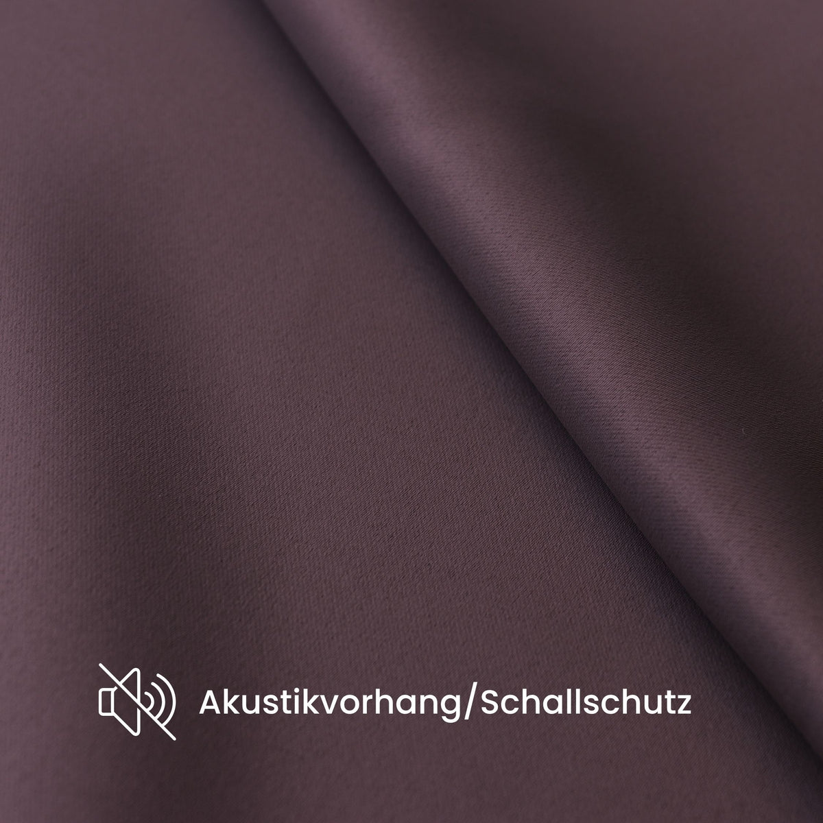 Blackout curtain "acoustic curtain" aubergine Viktoria