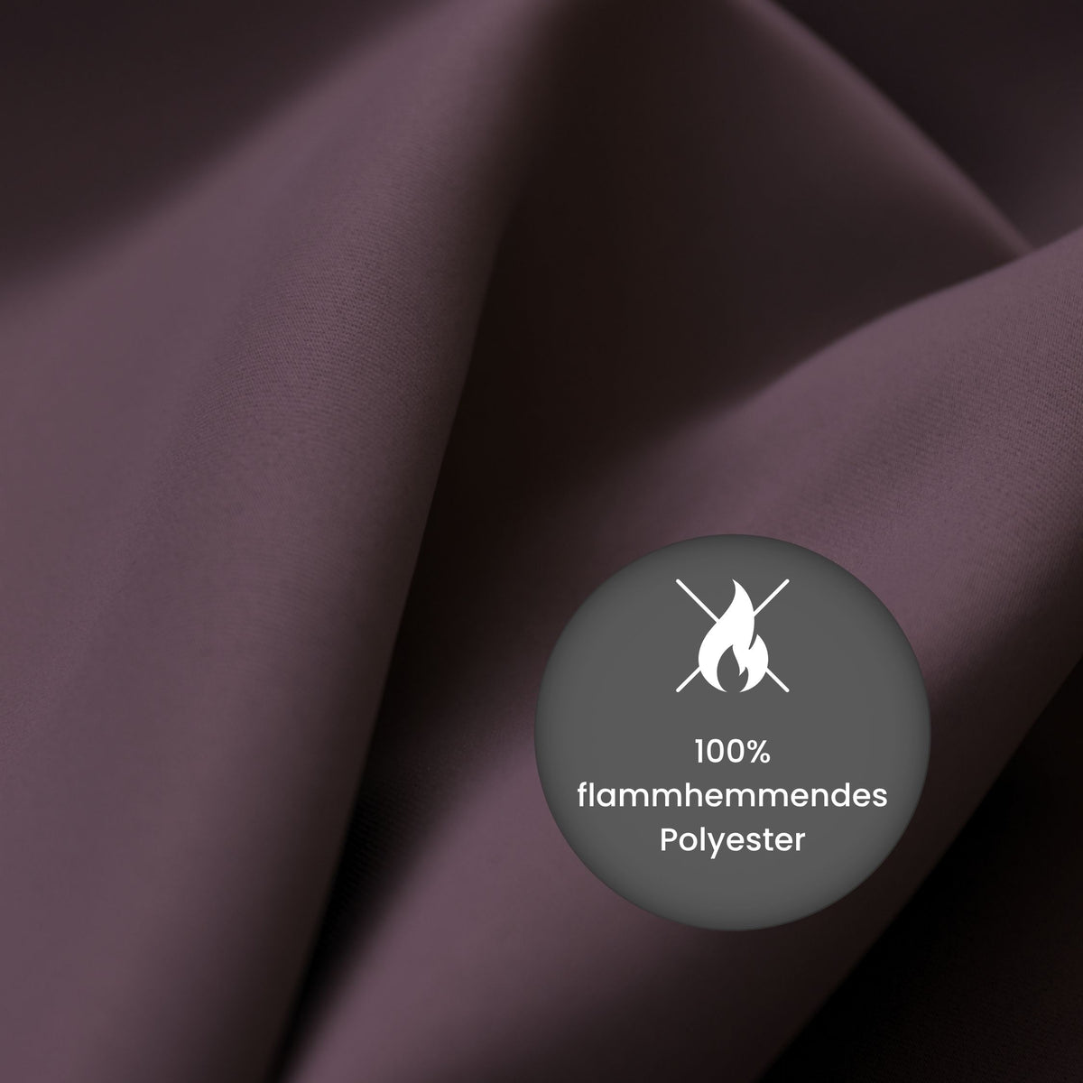 Blackout curtain "acoustic curtain" aubergine Viktoria