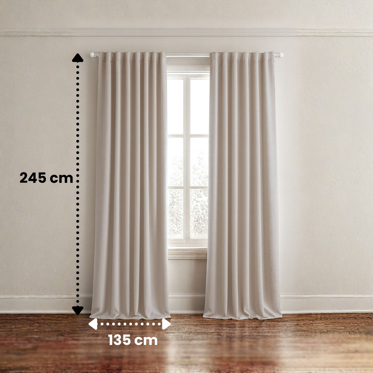 Blackout curtain "acoustic curtain, thermal curtain, windbreak curtain" natural Maloja