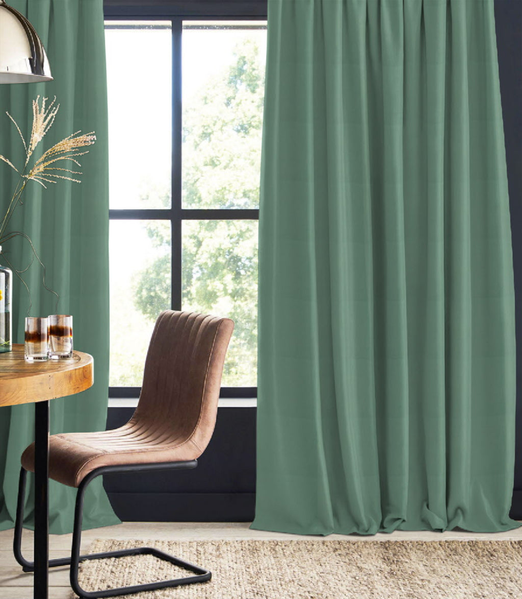 Night curtain "100% sustainable curtain" bottle green oleander