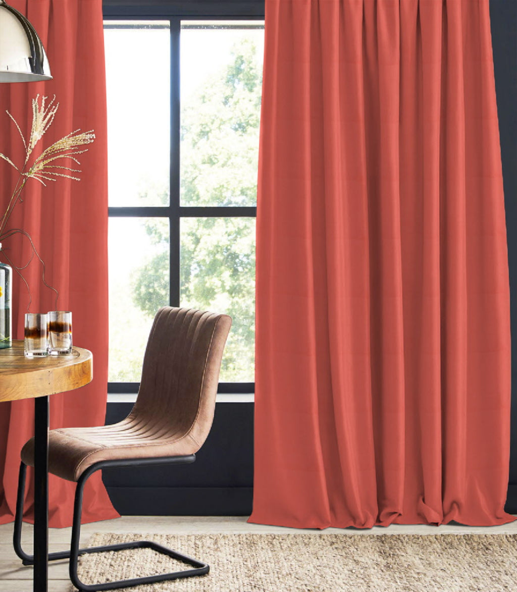 Night curtain "100% sustainable curtain" orange oleander