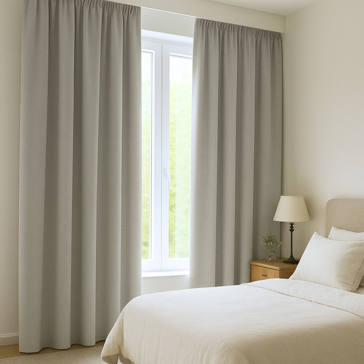 Blackout curtain "100% Blackout, acoustic curtain" light grey Matteo