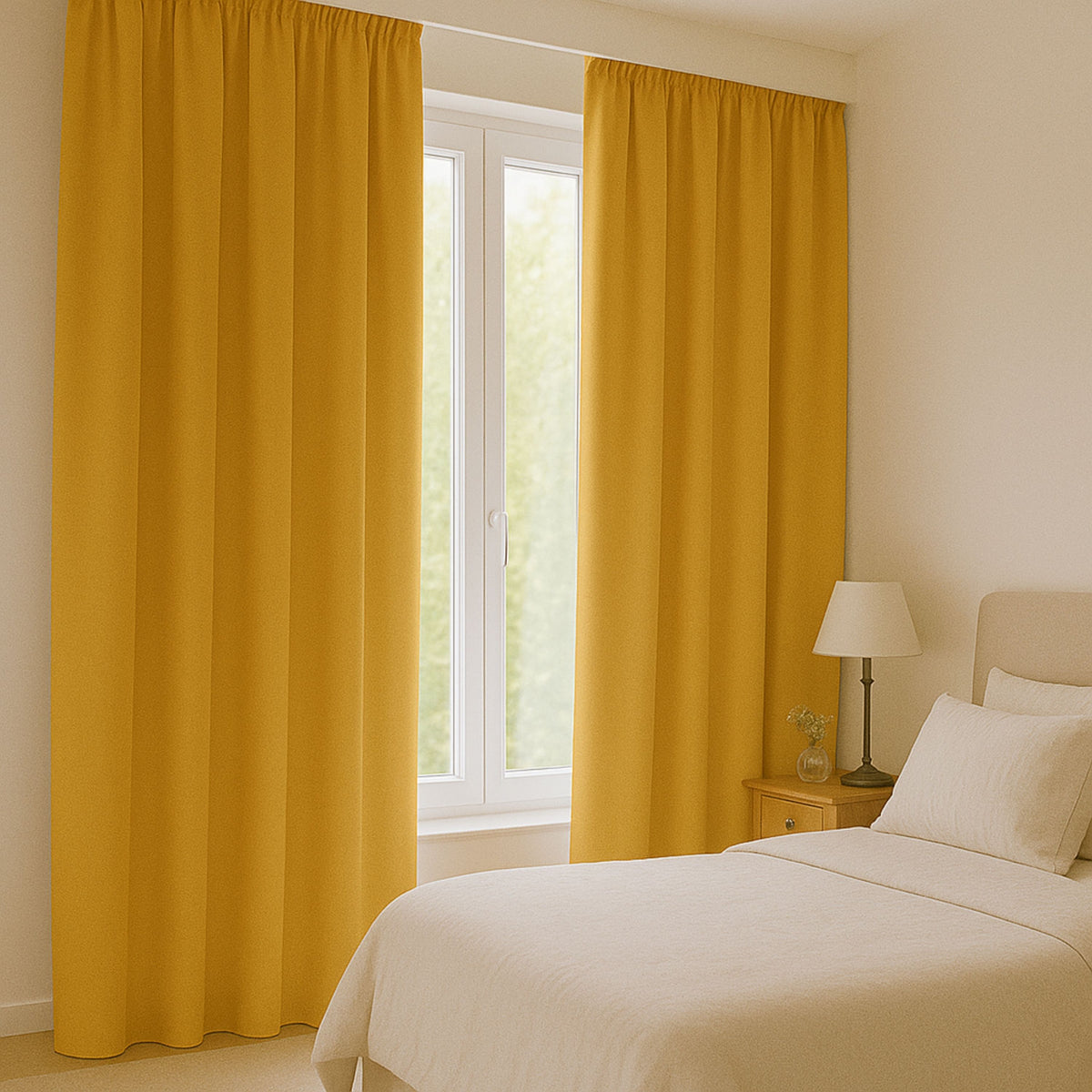 Blackout curtain "100% Blackout, acoustic curtain" corn yellow Matteo