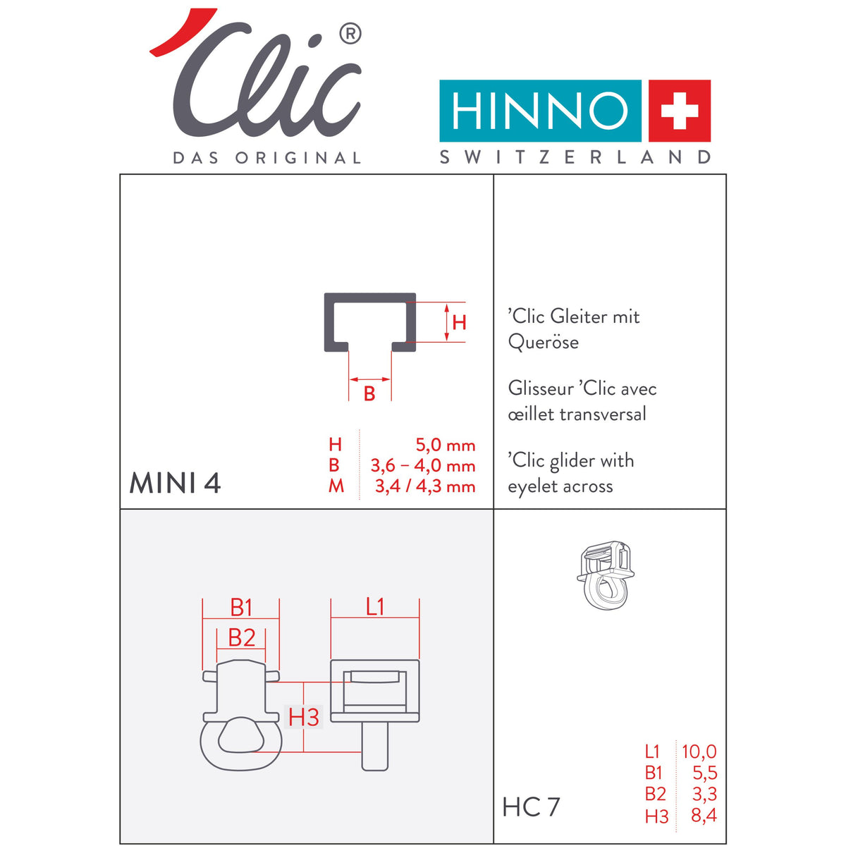 Clic Gliders Mini 3.6-4.0mm