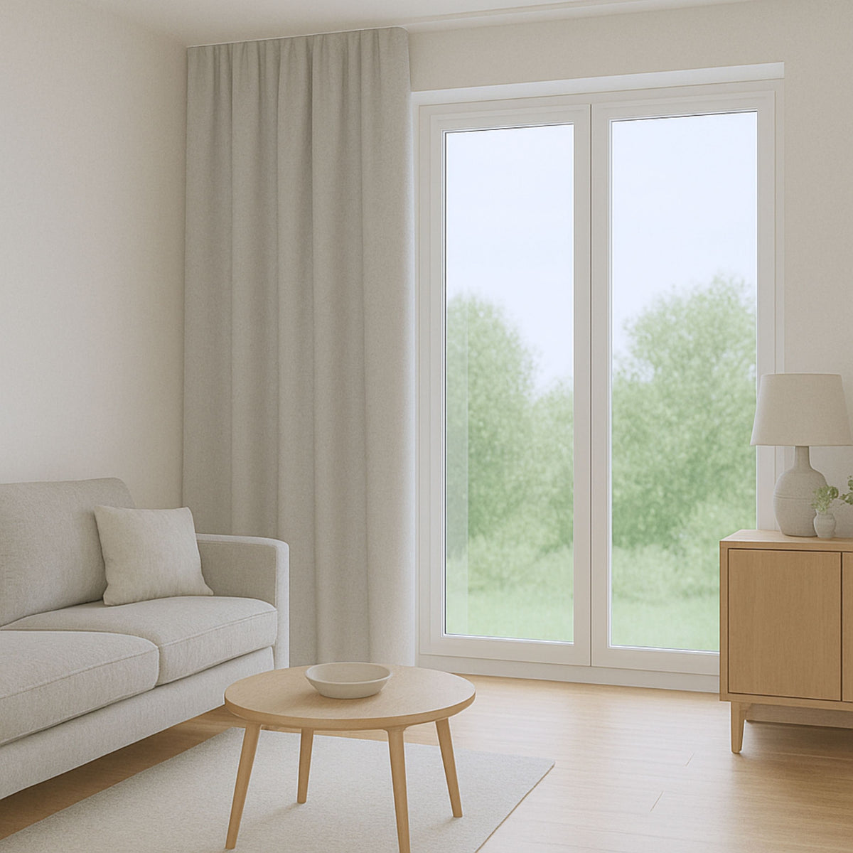 Night curtain stone grey Memphis