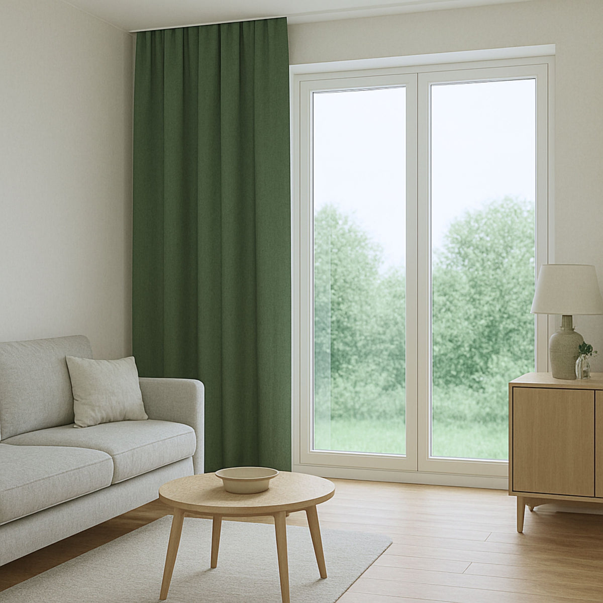 Green night curtain Memphis