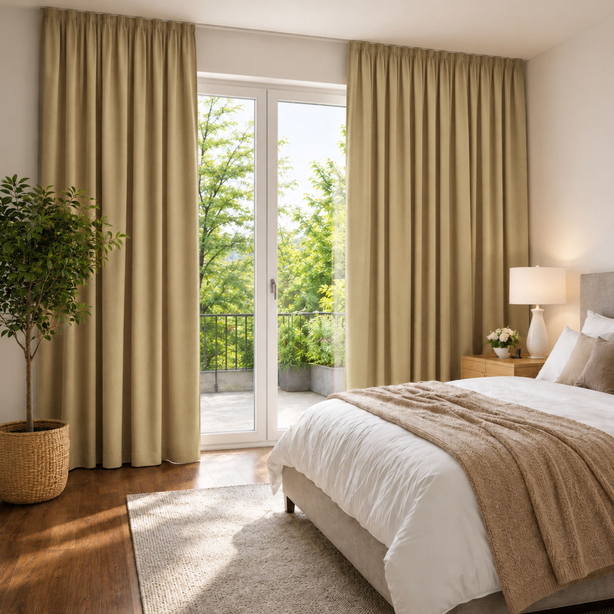 Blackout curtain COMO - hazelnut - free fabric sample