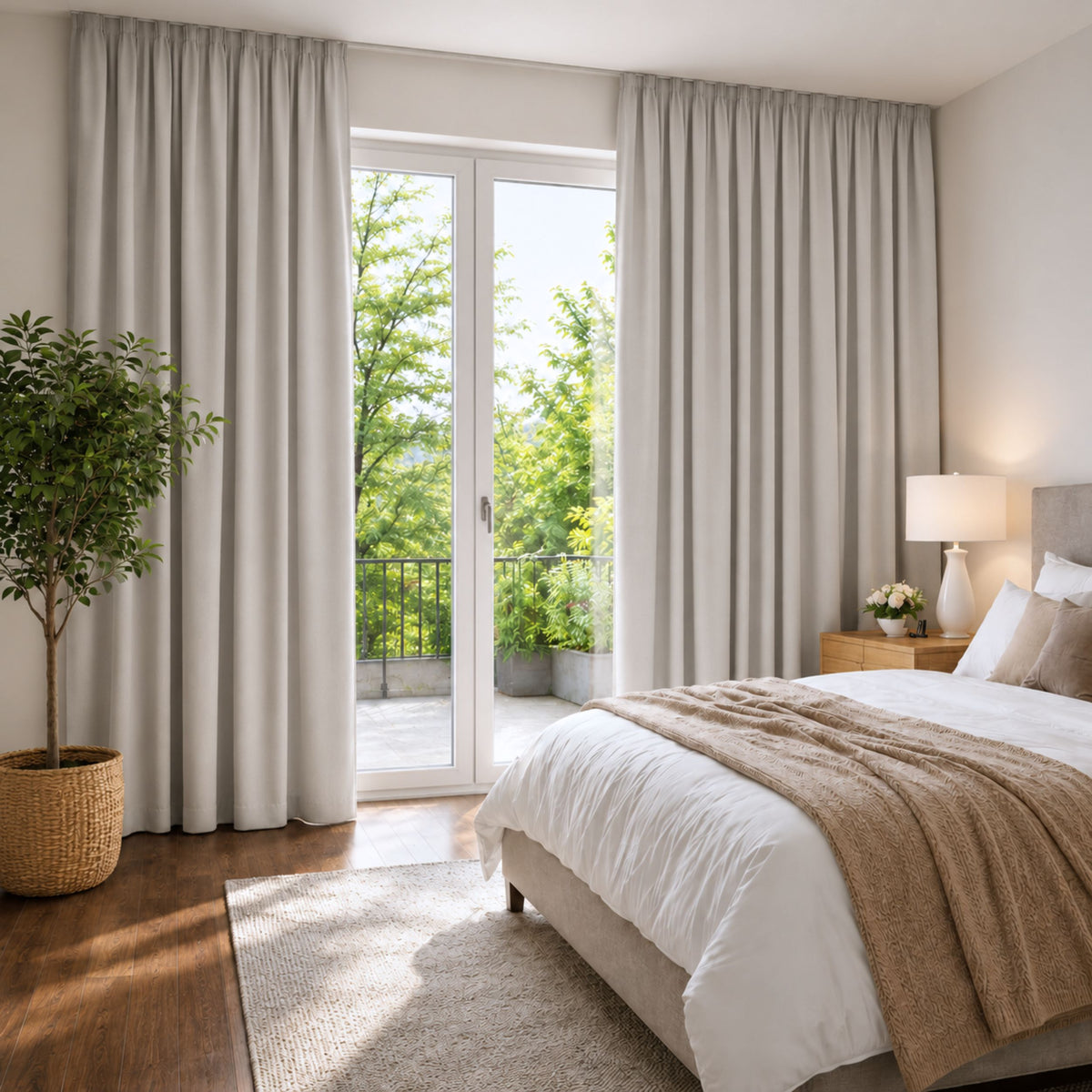 Blackout curtain COMO - light gray - [made to measure]