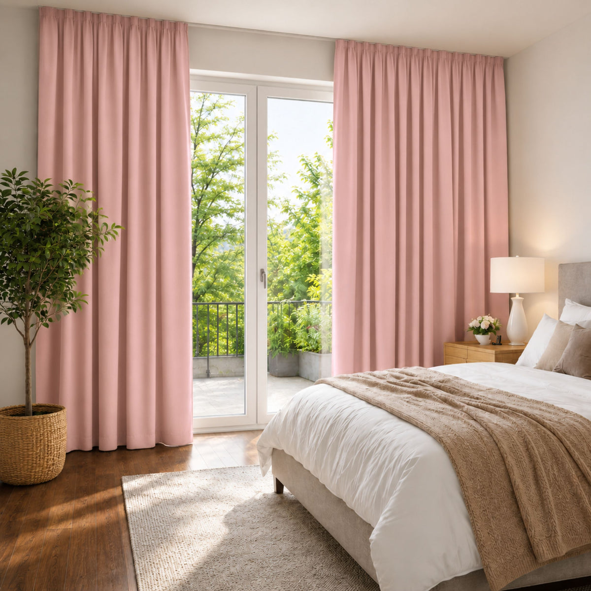 Blackout curtain COMO - powder pink - [made to measure]