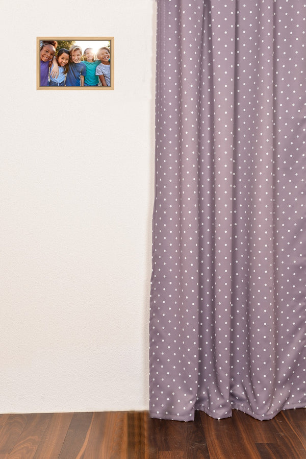 Blackout curtain "Dots" dark taupe Herby