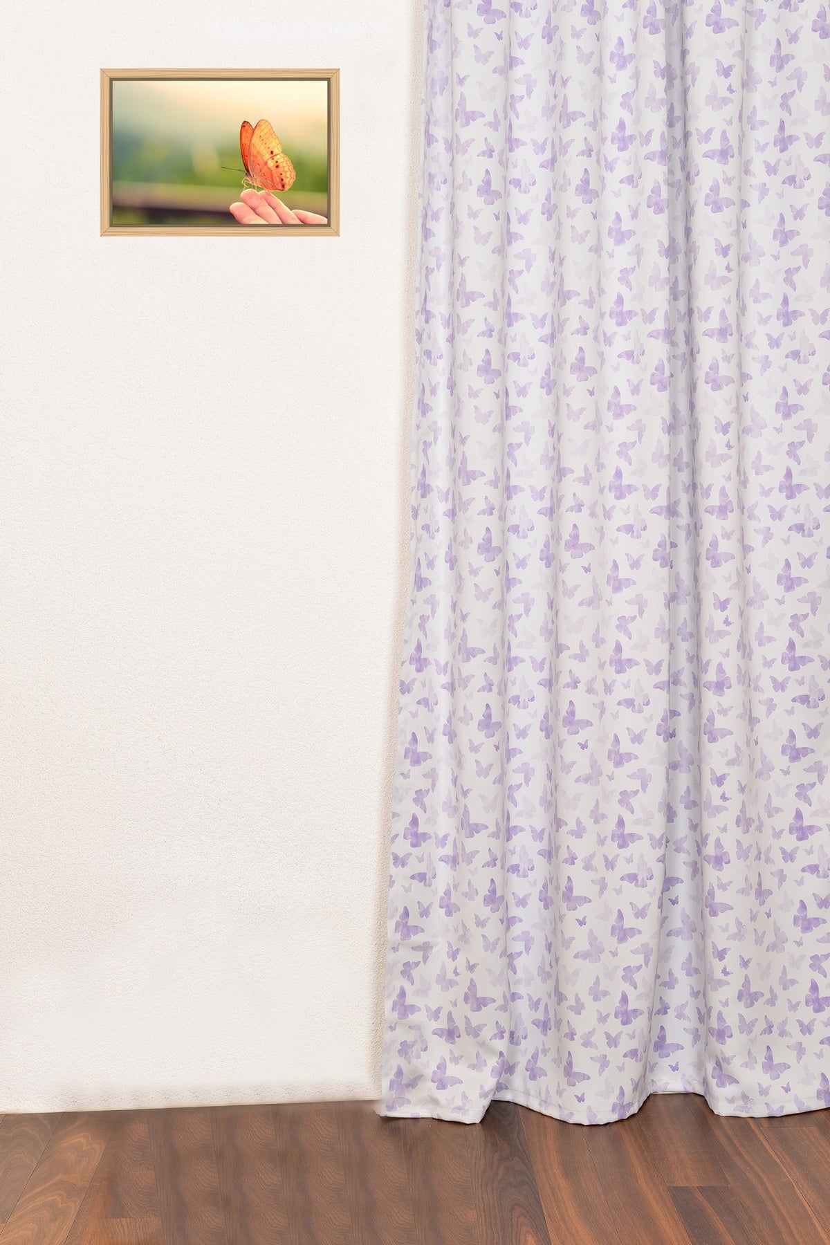 Blackout curtain violet summer bird "butterfly"