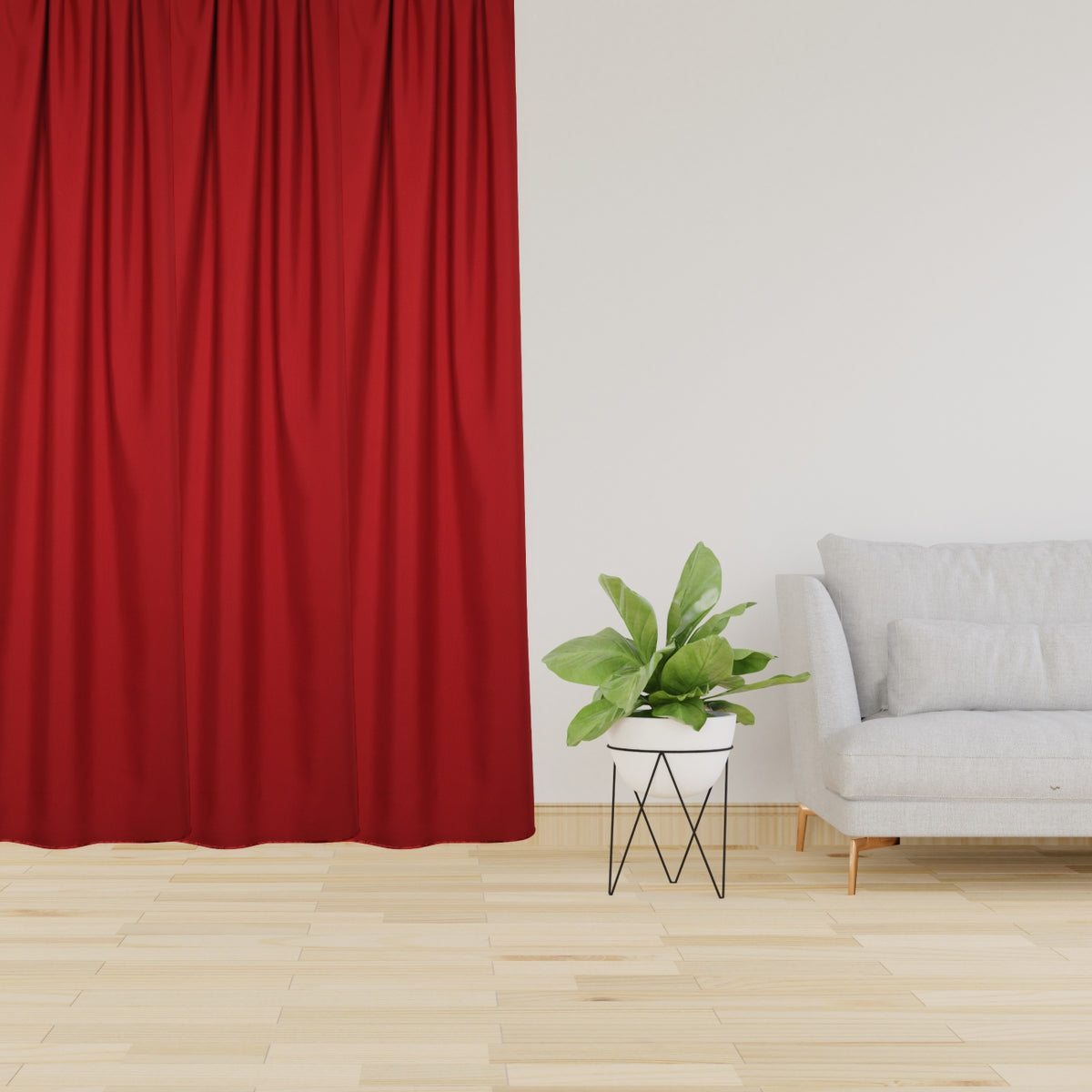 Rideau de nuit "rideau acoustique, diviseur de salle" Sine rouge