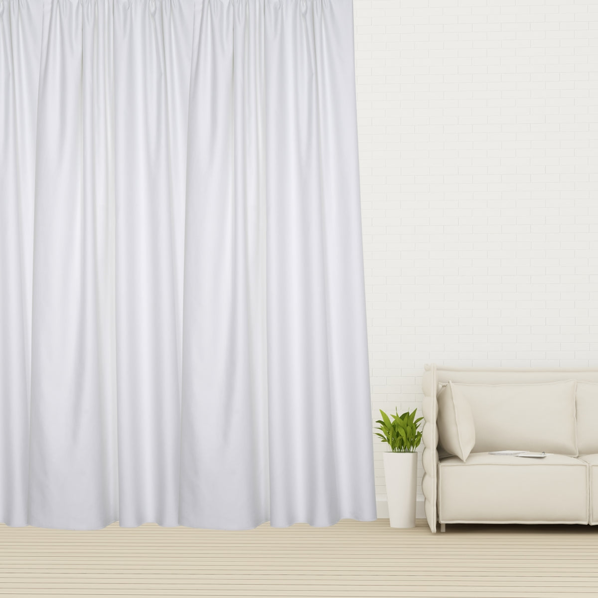 Rideau de nuit "rideau acoustique, diviseur de salle" blanc doux