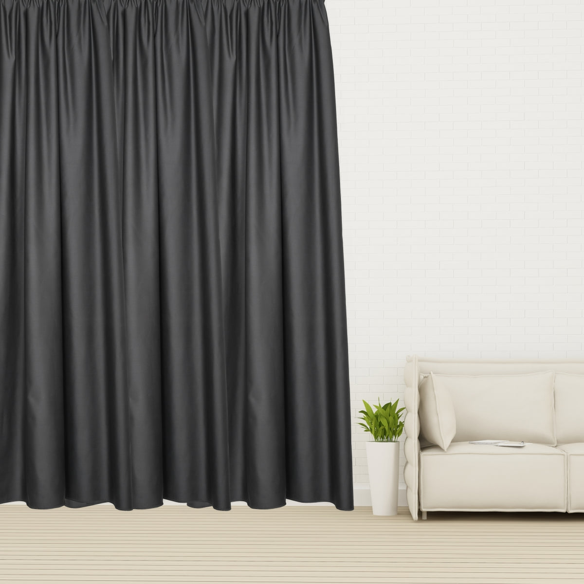 Rideau nocturne "rideau acoustique, diviseur de pièce" Gris doux doux