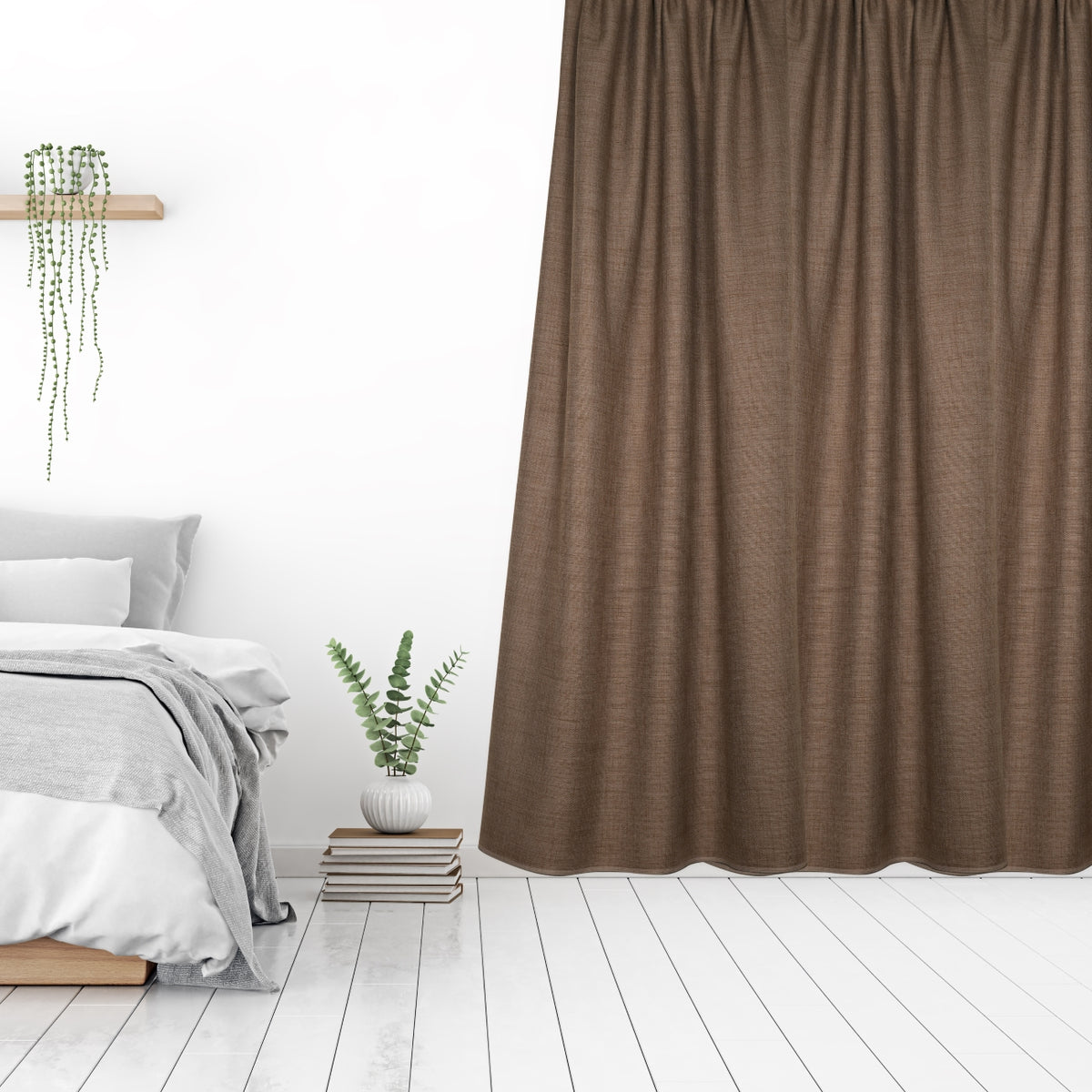 Rideau de l'appareil "rideau acoustique" Brown clair silencieux