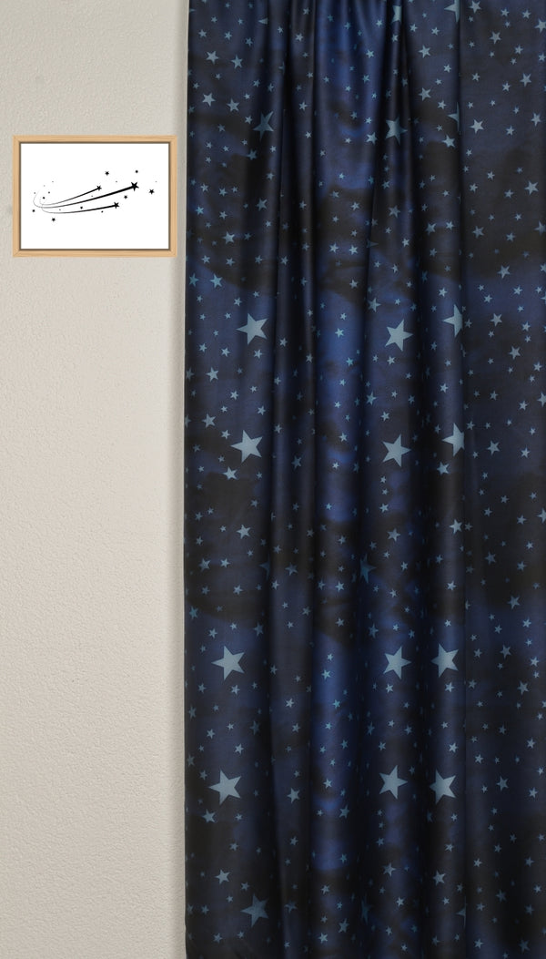 Blackout curtain "Stars" blue Jericho