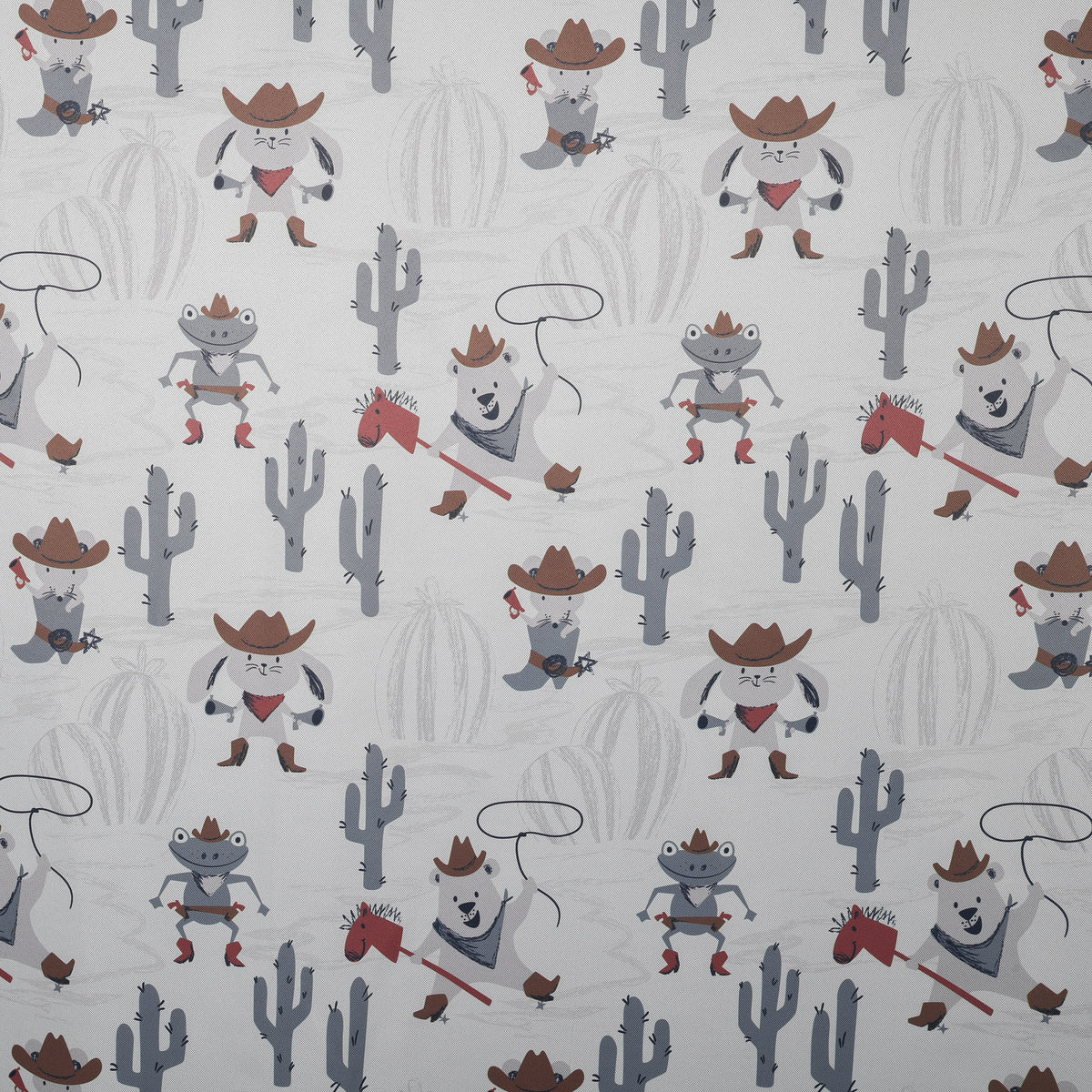 Rideau de l'appareil "Cowboy" Buffle brun gris