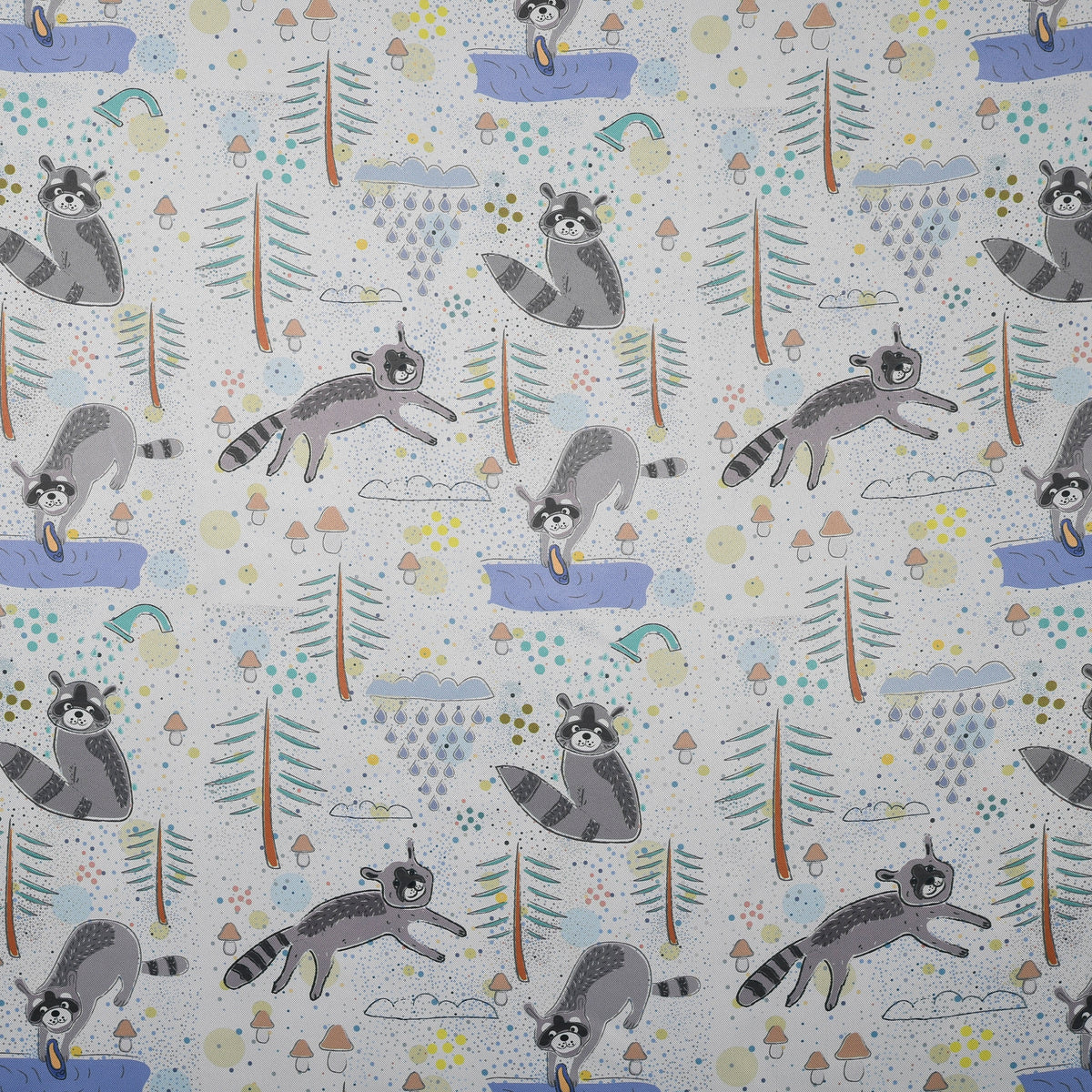 Blackout curtain "Forest" blue-grey Jann