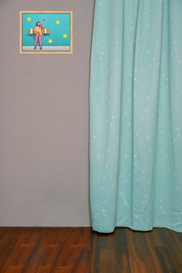 Blackout curtain "Stars" mint green Kimi