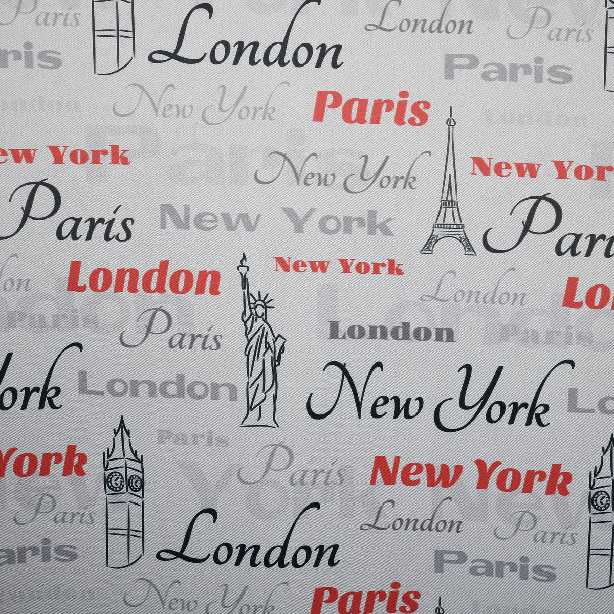 Tenda oscurante "City" grigio-rosso Grandi città