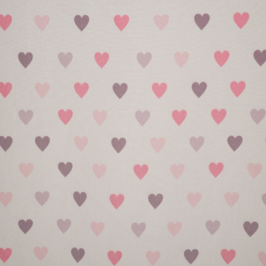 Rideau quotidien "coeur" rosa violet alto